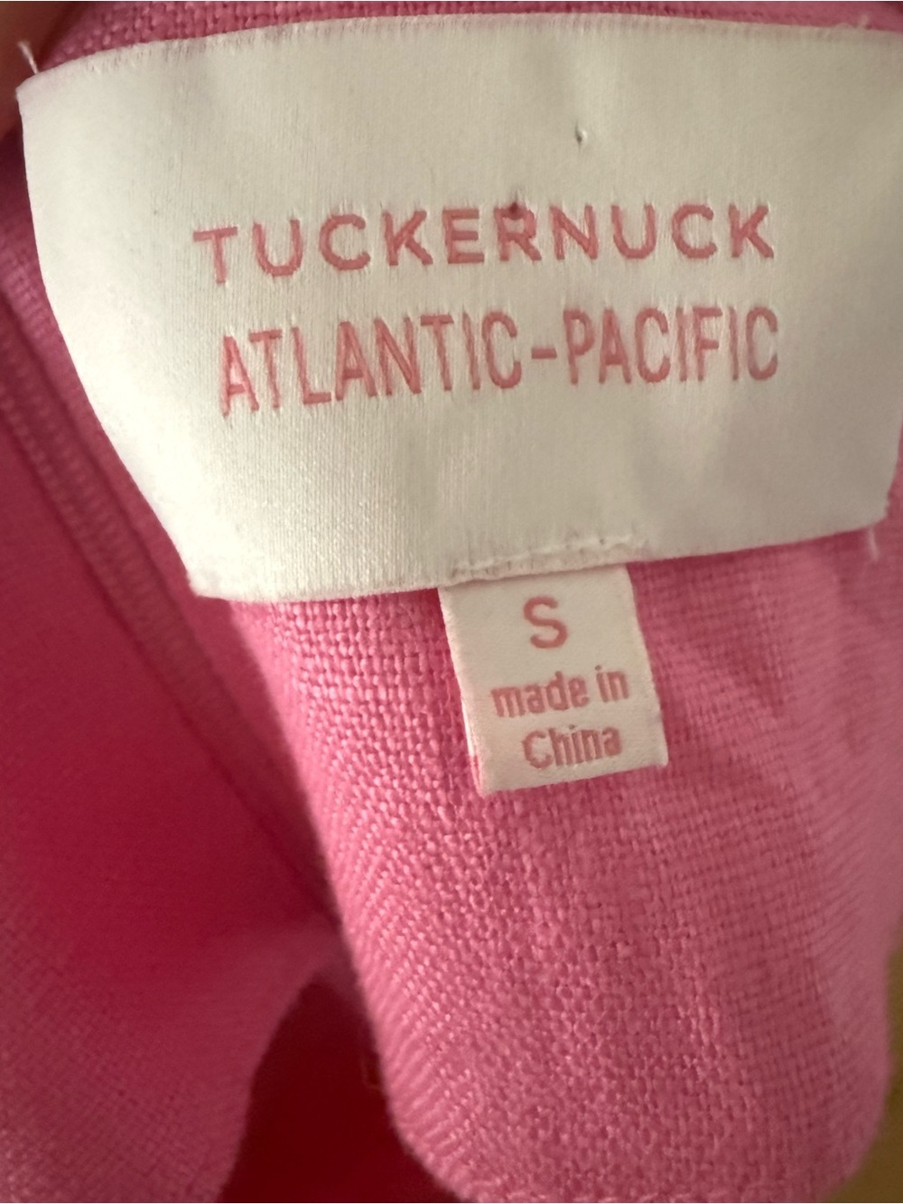 Tuckernuck x Atlantic-Pacific Linen Hartman Midi Dress Peony‎ Pink & Tangerine S - Picture 6 of 8